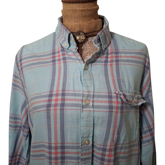 Vineyard Vines Flannel Plaid Women's Button Down Shirt size L - Picture 3 of 6